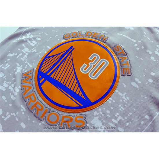 Maglia Luci Della Citta Golden State Warriors Stephen Curry #30 Grigio